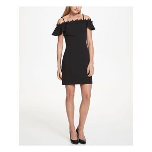 KENSIE DRESSES Womens Black Sleeveless Short Cocktail Body Con Dress 14